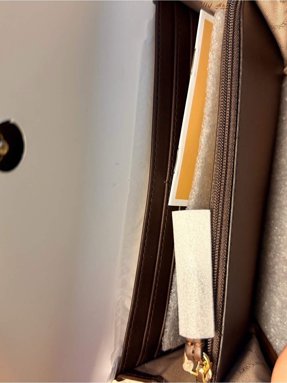 NWT Michael Kors Metallic Bronze Envelope Wallet - Picture 5 of 7